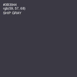 #3B3944 - Ship Gray Color Image